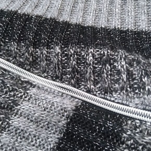 Libra Horizontal Striped Crew Neck Ribbed Knit Pullover Sweater Women's Medium - Picture 13 of 13